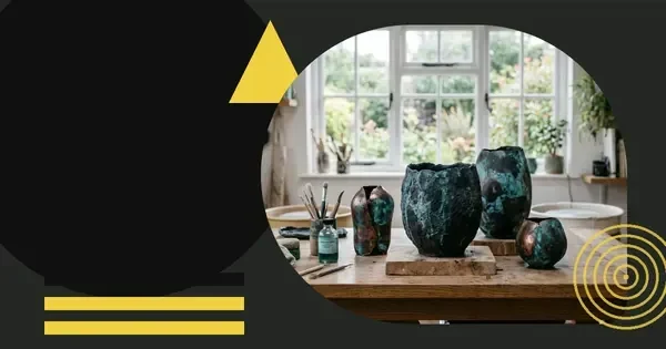 Black aqua patina in your work