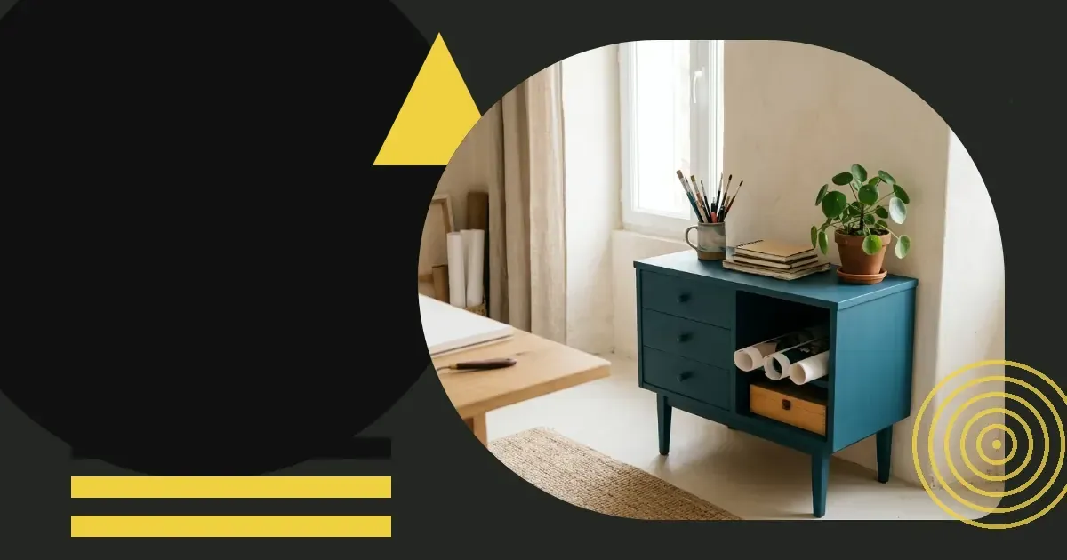 Make the blue chevet work for your creative space