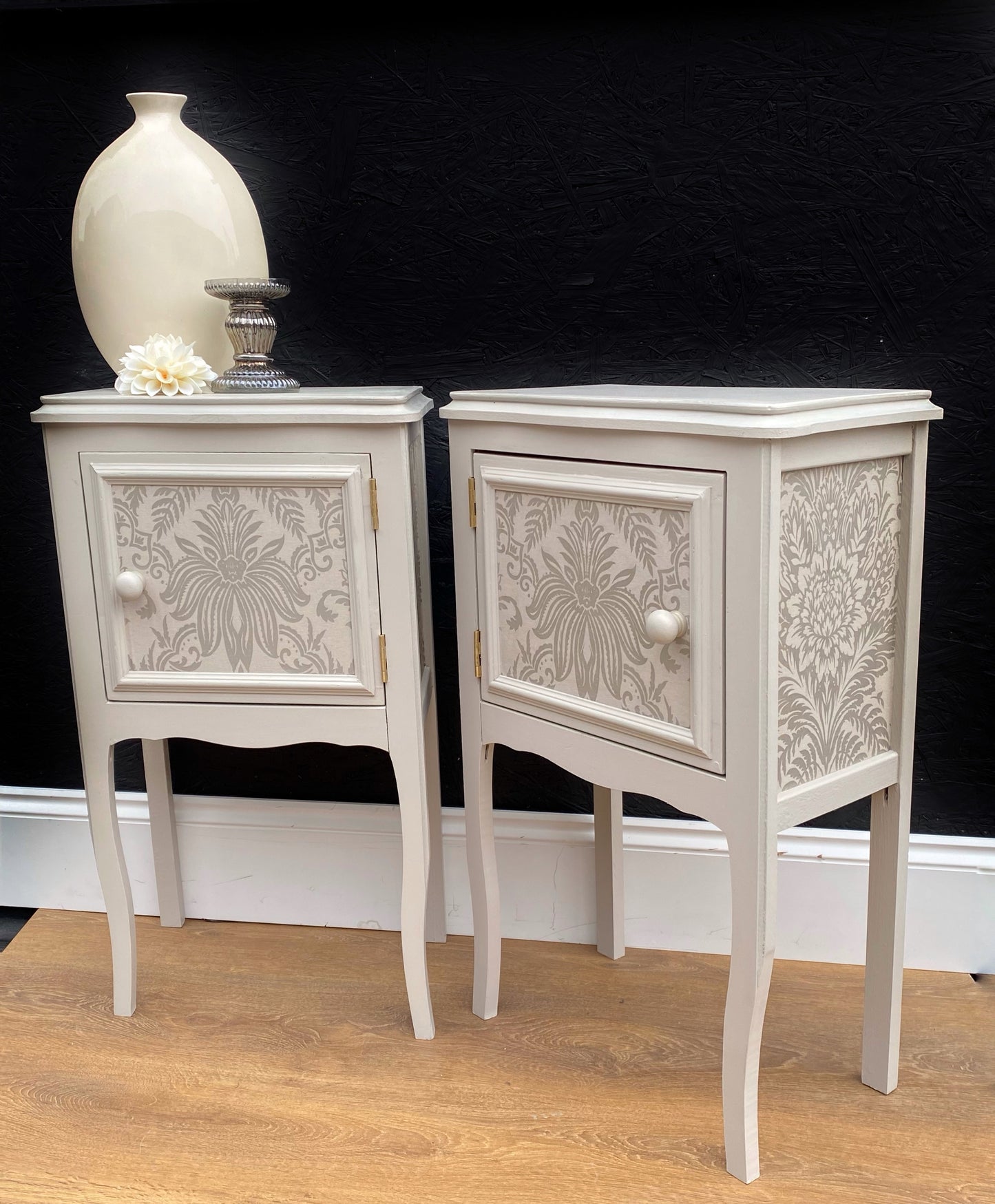 Pair of French Bedside Cabinets.