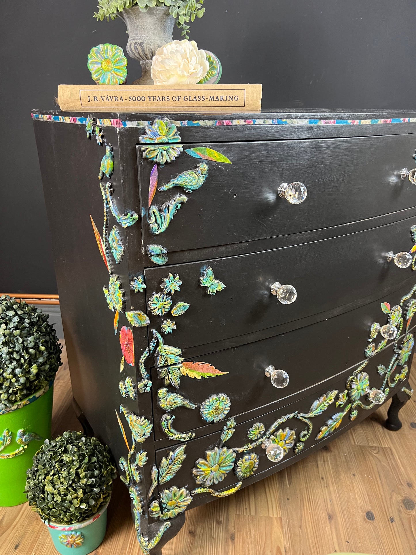 The Midnight Garden, beautifully bold, embellished 4 drawer chest